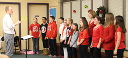 Red Pump Elementary School Chorus performs at the Fallston Library.