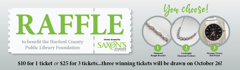 Harford County Public Library Foundation Raffle with Jewelry Donated by Saxons Diamond Center