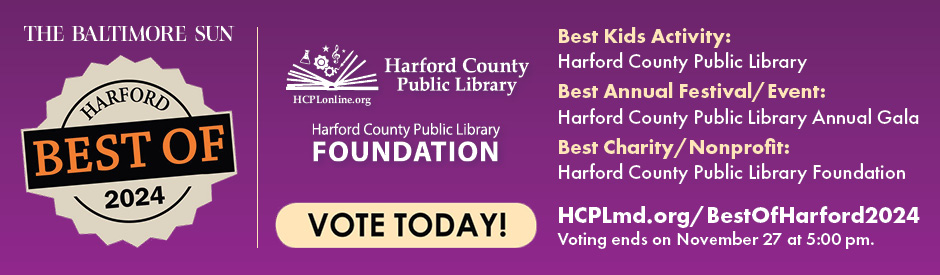 Link to vote for Harford County Public Library in the Best of Harford 2024 Competition